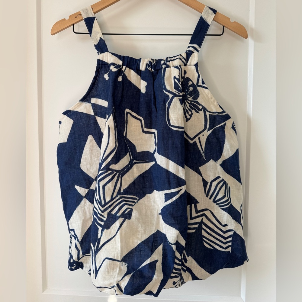 Spighe Di Lino* Italy - Linen Blend Bubble Tank